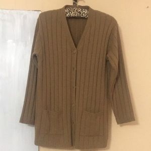 Leslie Fay Tan Cardigan